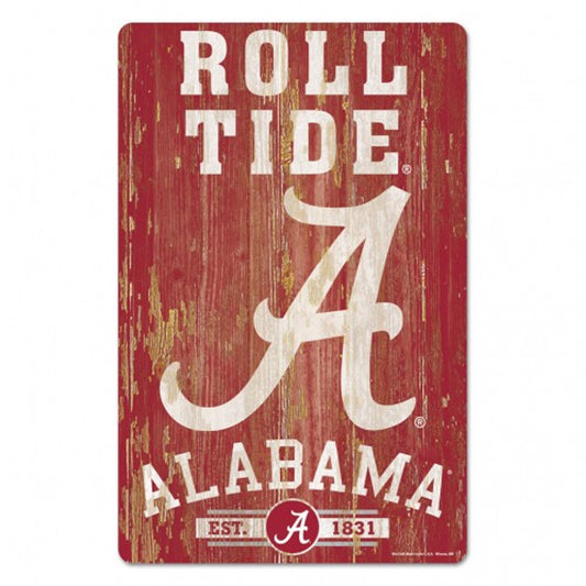 Alabama Crimson Tide Sign 11x17 Wood Slogan Design - Special Order