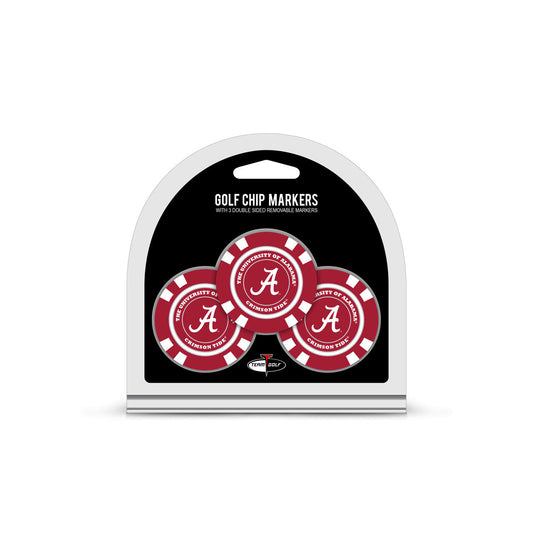 Alabama Crimson Tide Golf Chip with Marker 3 Pack