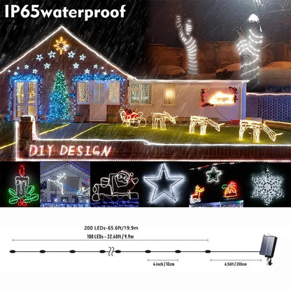 Twinkle Wonderland: Outdoor Christmas Solar Rope Lights-2