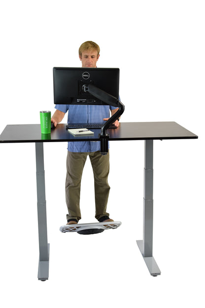30" Adjustable Black and Gray Standing Desk