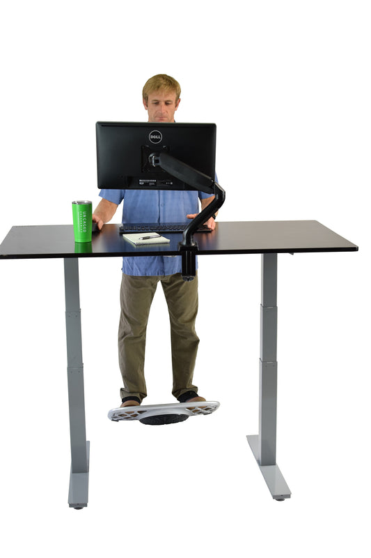 30" Adjustable Black and Gray Standing Desk