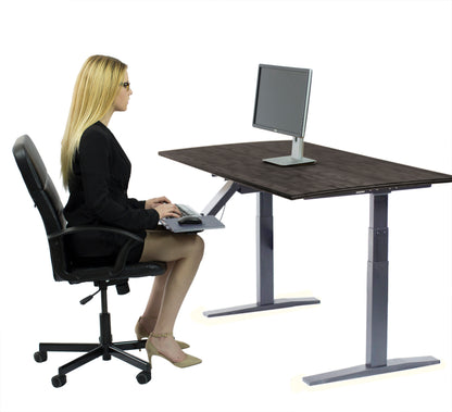 30" Adjustable Black and Gray Standing Desk
