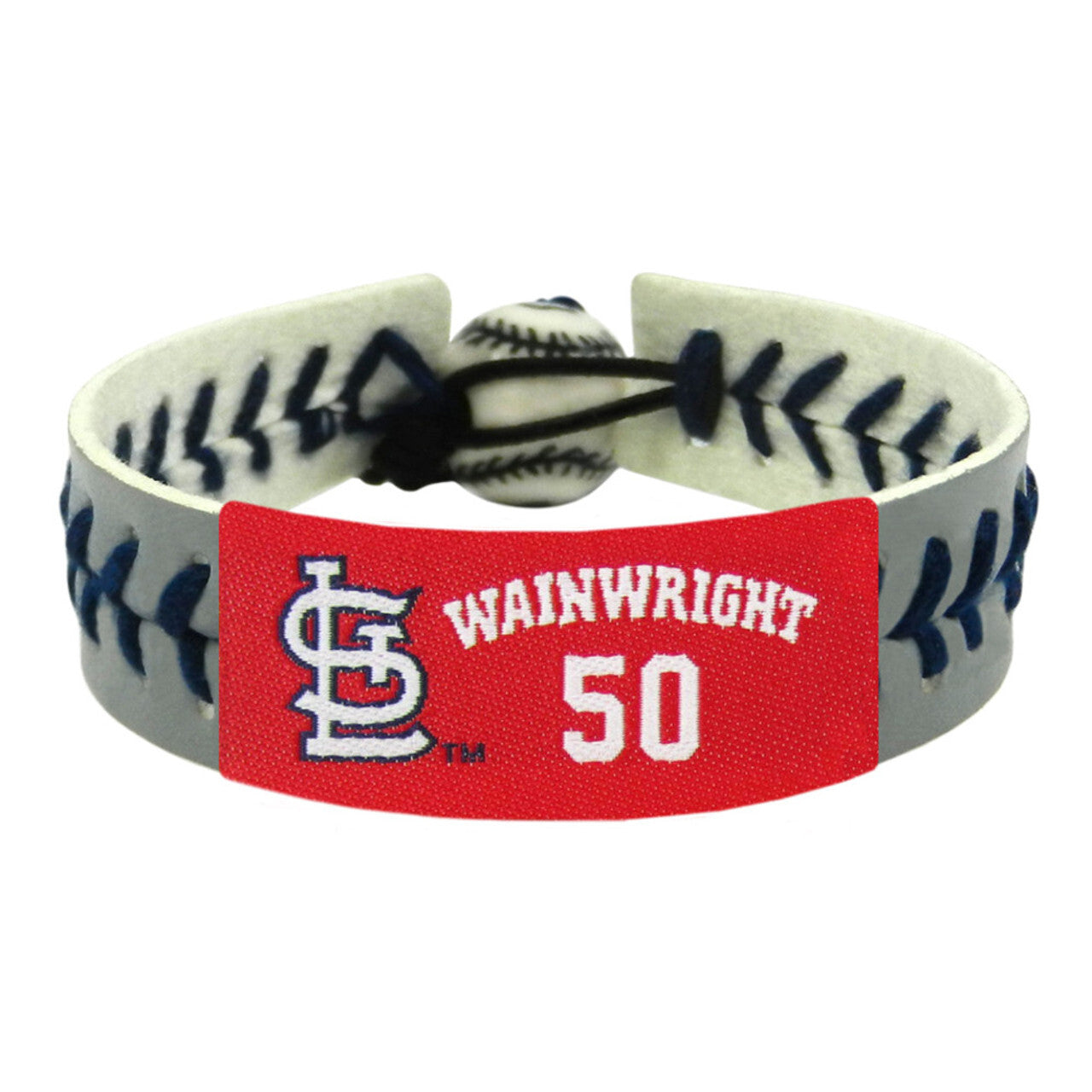 St. Louis Cardinals Bracelet Team Color Baseball Adam Wainwright Gray CO