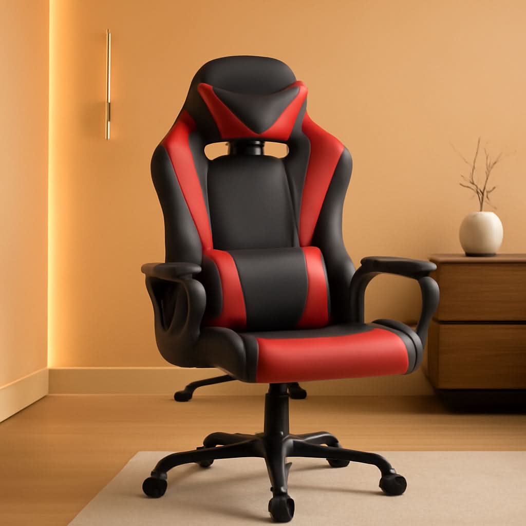 Gaming Chair With Ergonomic Adjustable Lumbar Support-0