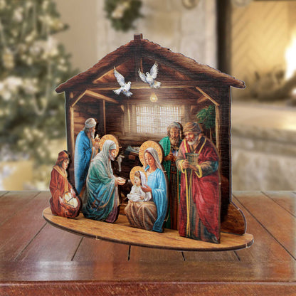 Nativity Scene Decorative Village Set by G. Debrekht Nativity Holiday Decor - 852763-1