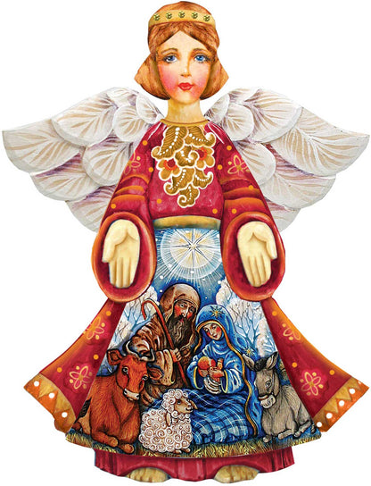 Nativity Christmas Angel Nativity Door Decor by G. DeBrekht - Nativity Holiday Decor - 8152722H-4