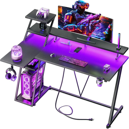 40 Inch Ergonomically Optimized Gaming Desk With LED