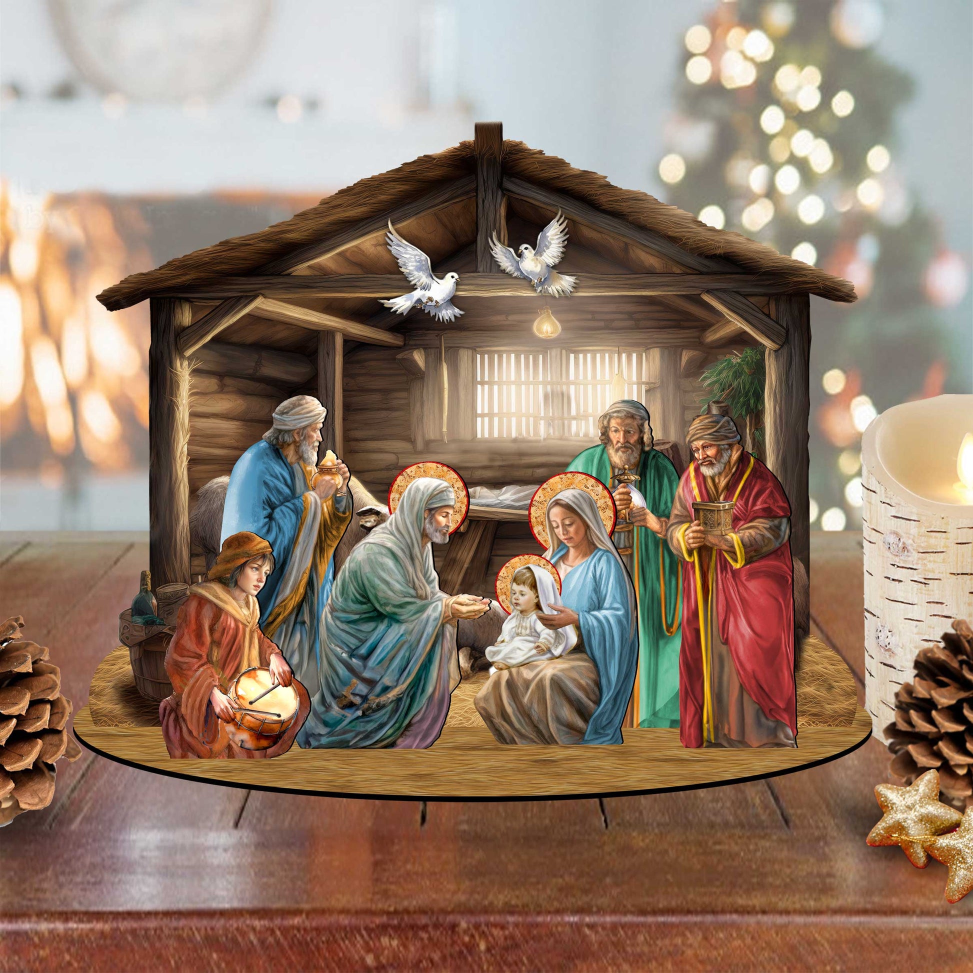 Nativity Scene Decorative Village Set by G. Debrekht Nativity Holiday Decor - 852763-0