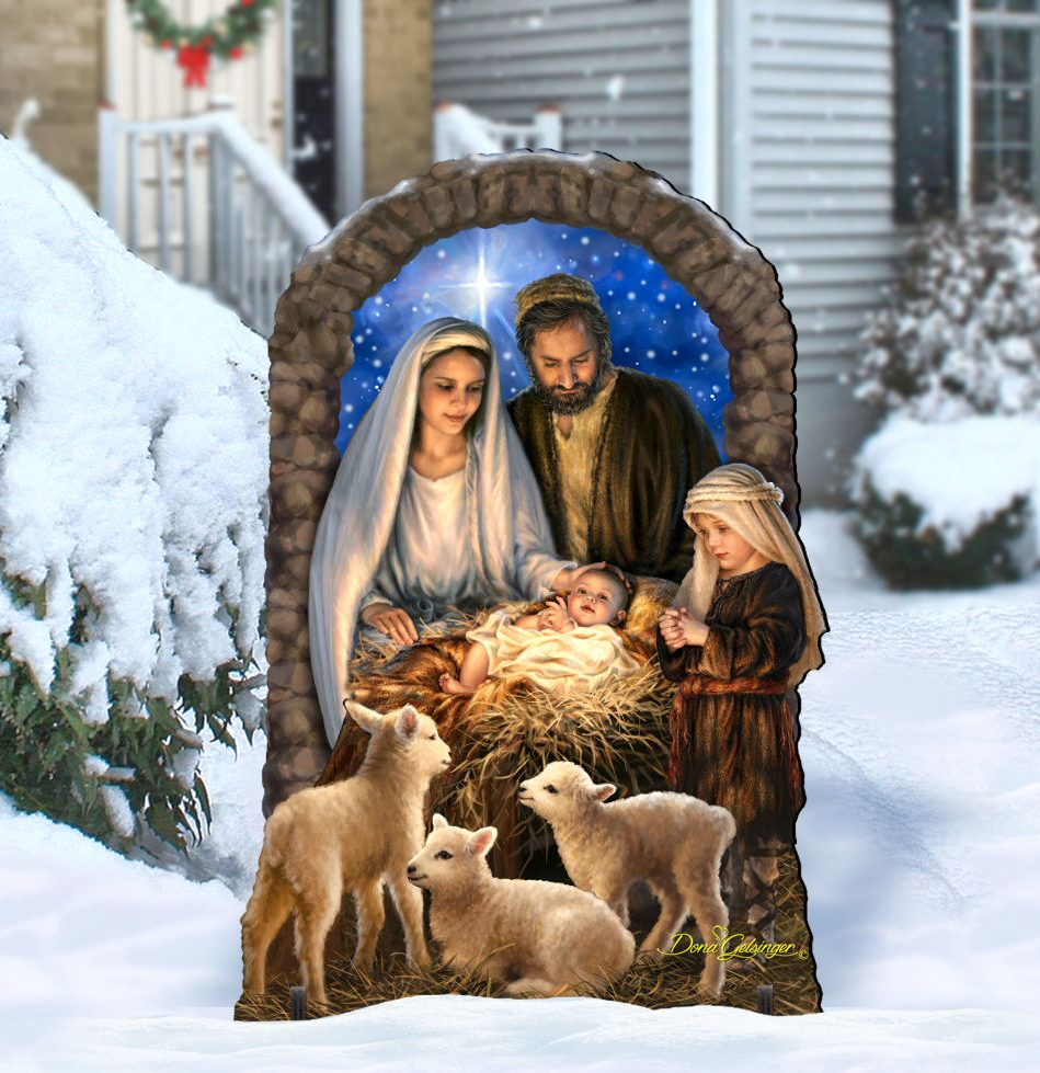 Miracle Nativity Outdoor Decor by D. Gelsinger - Nativity Holiday Decor - 8461042-1F-1201-0