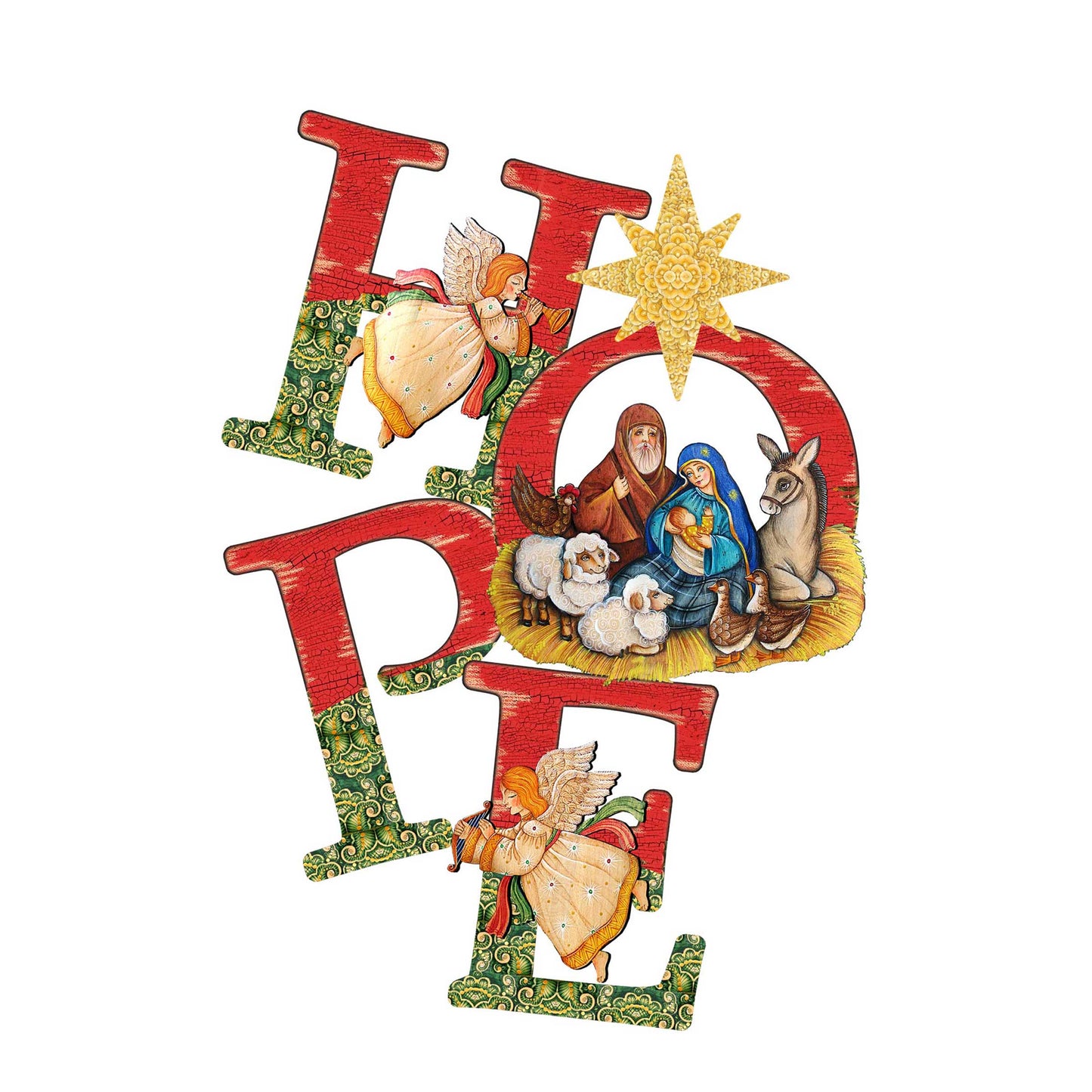 Hope Nativity Christmas Nativity Door Decor by G. DeBrekht - Nativity Holiday Decor - 8121461H-4