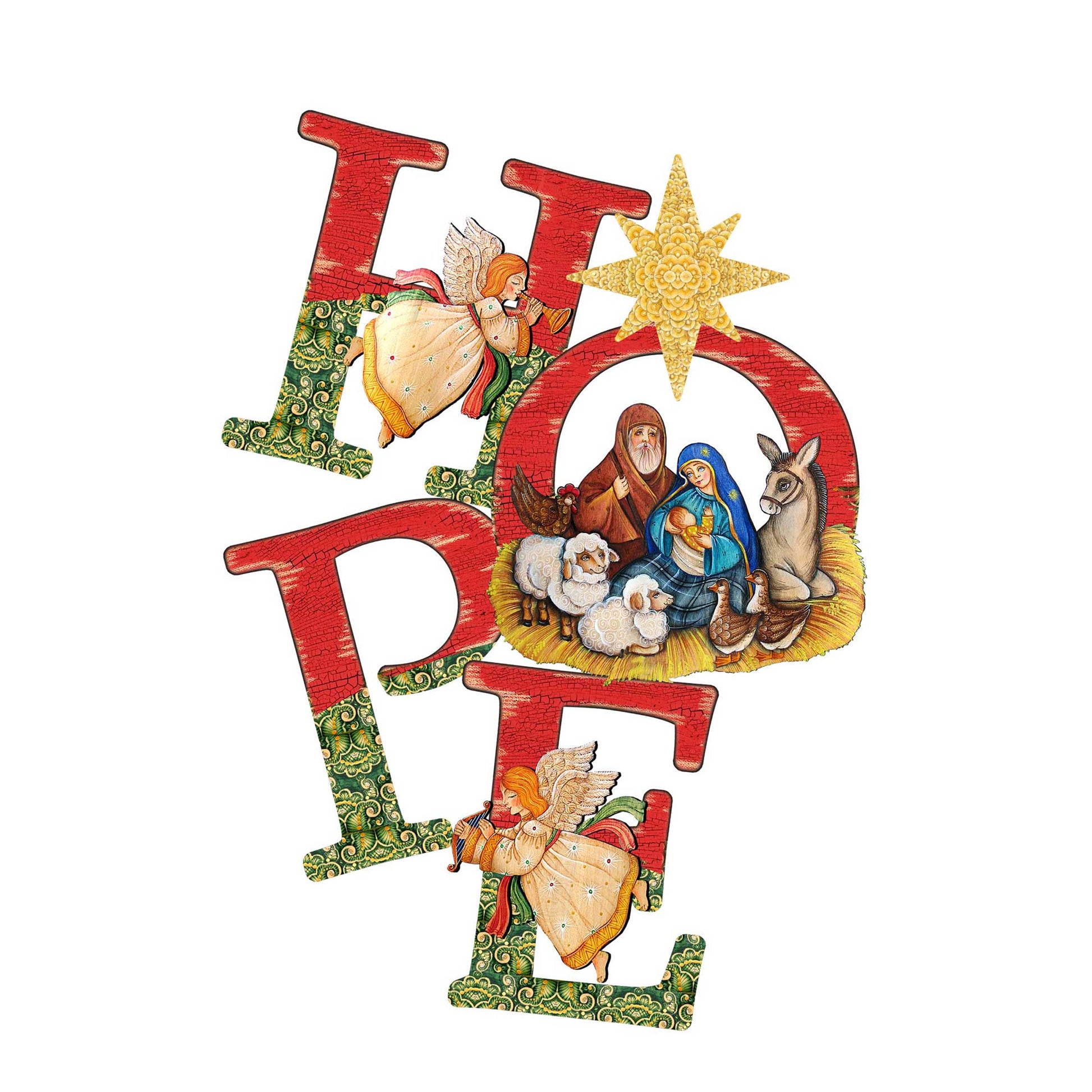 Hope Nativity Christmas Nativity Door Decor by G. DeBrekht - Nativity Holiday Decor - 8121461H-4