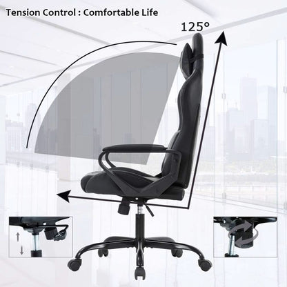 Gaming Chair With Ergonomic Adjustable Lumbar Support-3