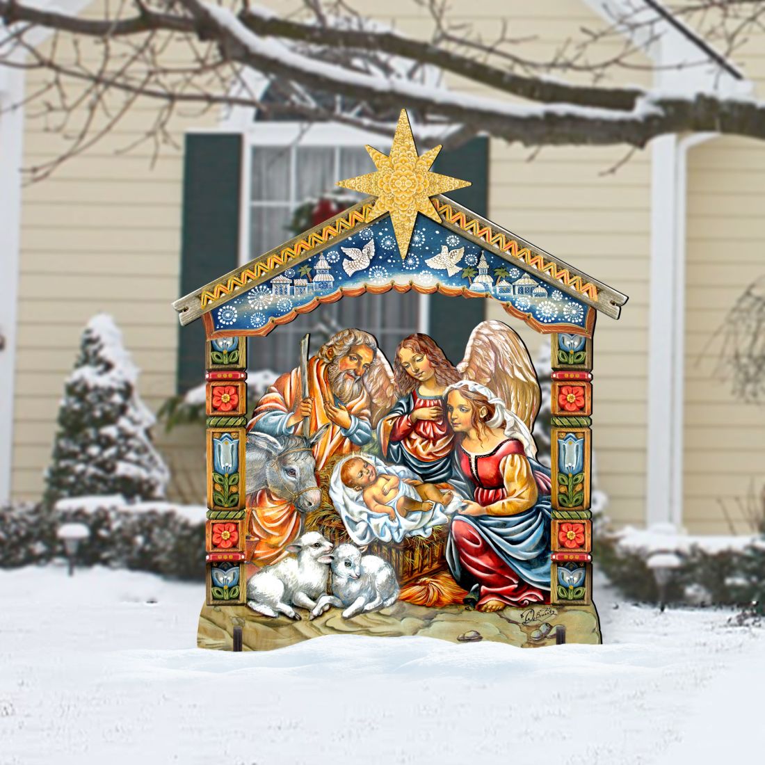 Nativity Outdoor Decor by G. DeBrekht - Nativity Holiday Decor - 8114031F-2