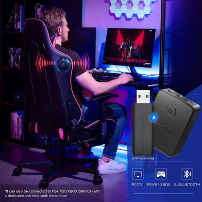 Ergonomic Gaming Chair With Bluetooth Speakers And Footrest-4