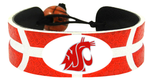 Washington State Cougars Team Color Basketball Bracelet