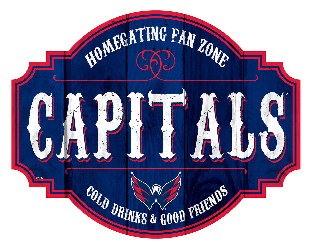 Washington Capitals Sign Wood 12 Inch Homegating Tavern - Special Order