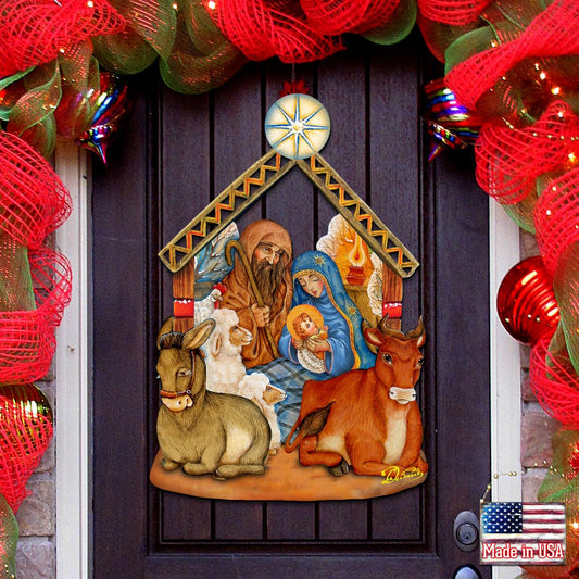 Nativity Christmas Nativity Door Decor by G. DeBrekht - Nativity Holiday Decor - 8114030H-0