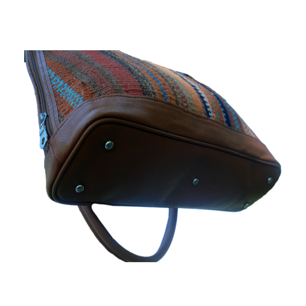 Kilim Leather Baker's Chocolate Bag-6