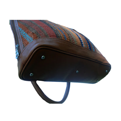 Kilim Leather Baker's Chocolate Bag-6