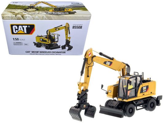 CAT Caterpillar M318F Wheeled Excavator with Operator "High Line Series" 1/50 Diecast Model by Diecast Masters-0