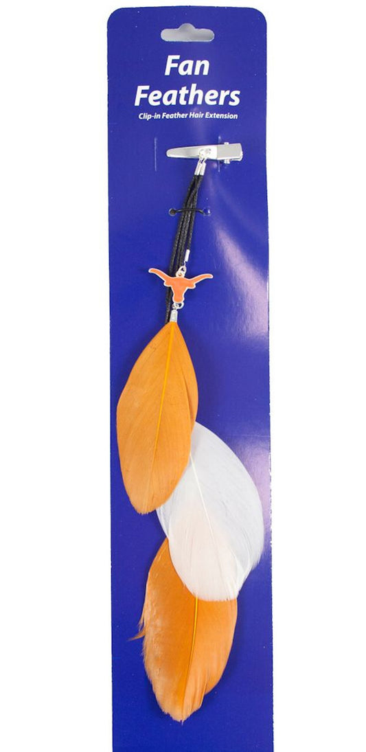 Texas Longhorns Team Color Feather Hair Clip CO