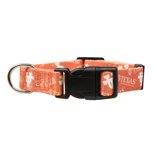 Texas Longhorns Pet Collar Size M - Special Order