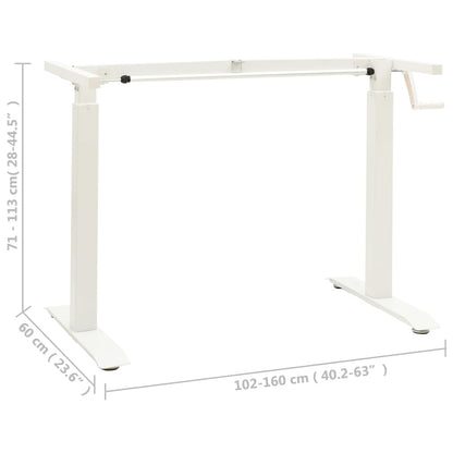 vidaXL Standing Desk Frame Adjustable Legs Computer Desk Base for Home Office