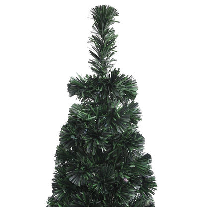 vidaXL Christmas Tree Decoration Artificial Slim Tree with Stand Fiber Optic-3