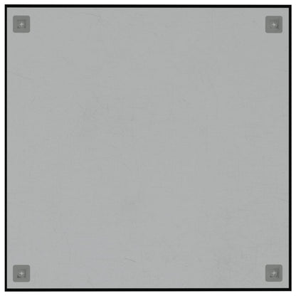 vidaXL Wall-mounted Magnetic Board Black 23.6"x23.6" Tempered Glass