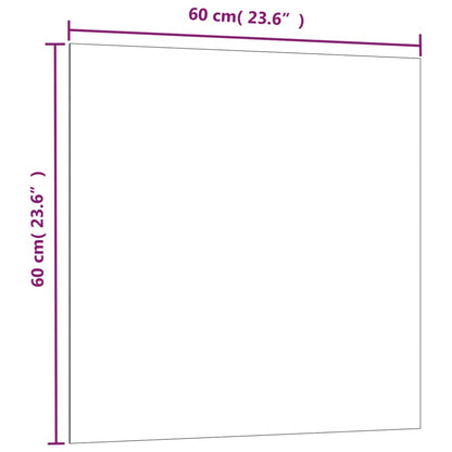 vidaXL Wall-mounted Magnetic Board Black 23.6"x23.6" Tempered Glass