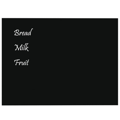 vidaXL Wall-mounted Magnetic Board Black 31.5"x23.6" Tempered Glass
