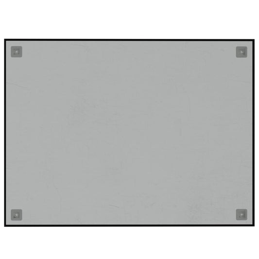 vidaXL Wall-mounted Magnetic Board Black 31.5"x23.6" Tempered Glass