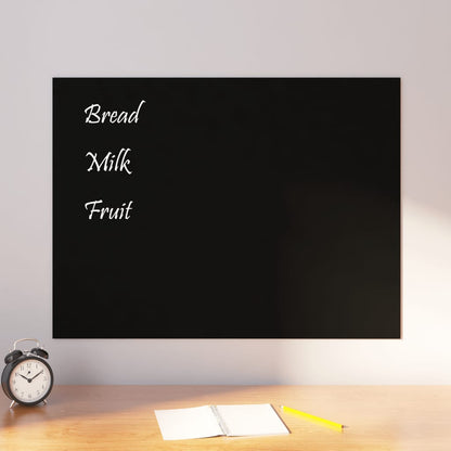 vidaXL Wall-mounted Magnetic Board Black 31.5"x23.6" Tempered Glass