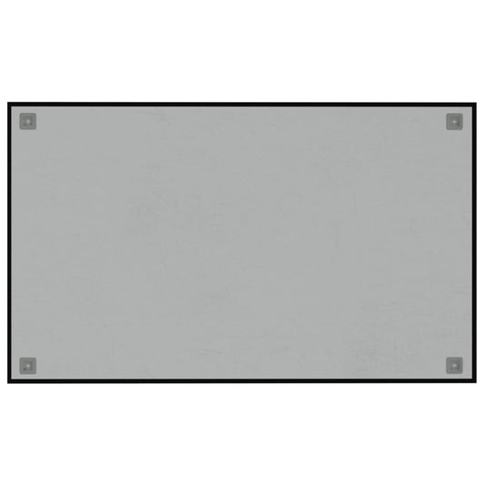 vidaXL Wall-mounted Magnetic Board Black 39.4"x23.6" Tempered Glass