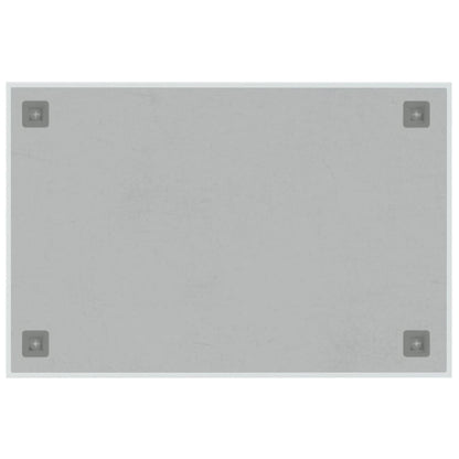 vidaXL Wall-mounted Magnetic Board White 23.6"x15.7" Tempered Glass