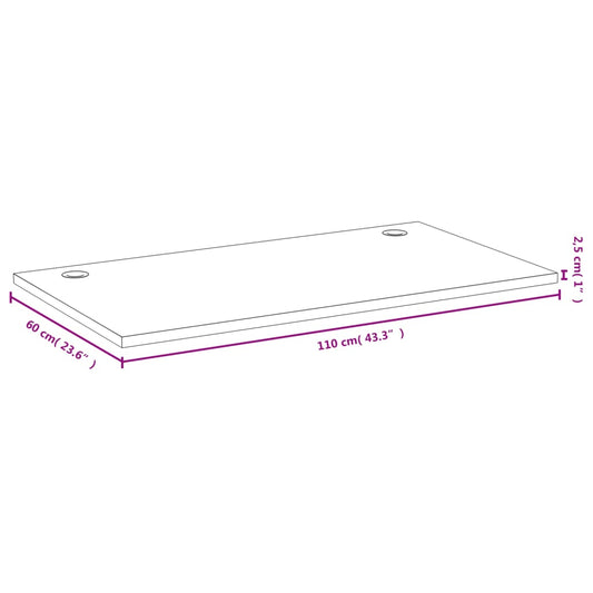 vidaXL Desk Top 43.3"x23.6"x1" Bamboo