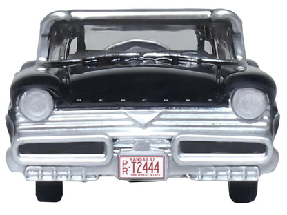 1957 Mercury Montclair Tuxedo Black 1/87 (HO) Scale Diecast Model Car by Oxford Diecast-2