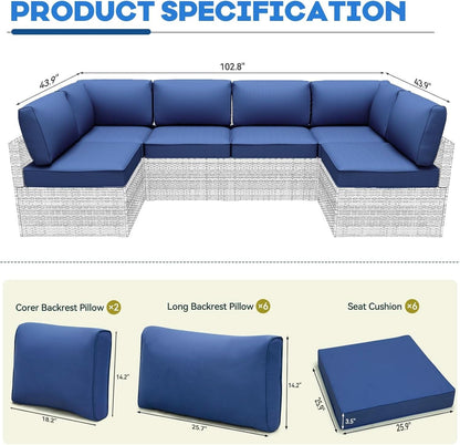 Water-Resistant Outdoor Cushions for Patio Furniture Sets-2