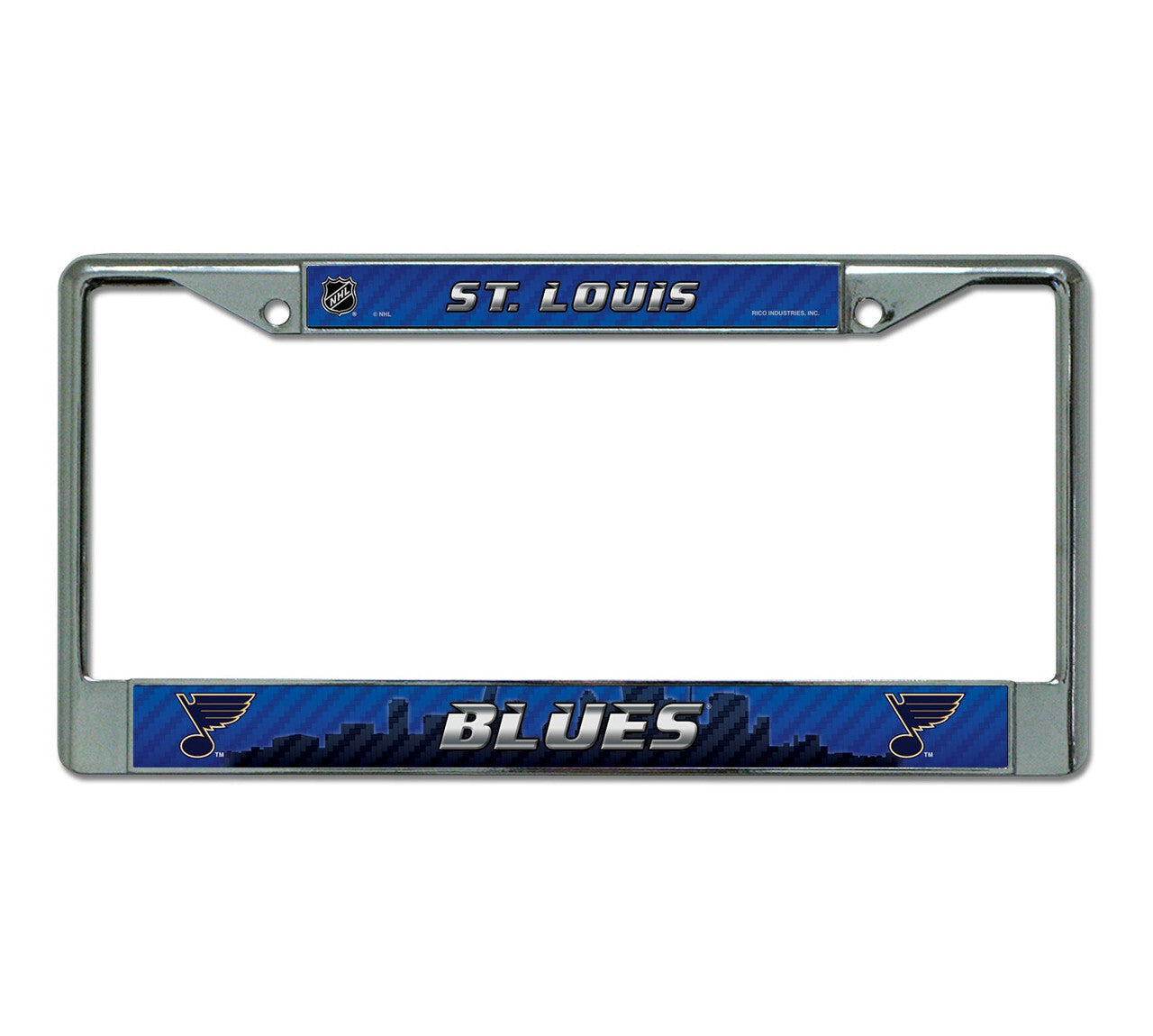 St. Louis Blues License Plate Frame Chrome Printed Insert