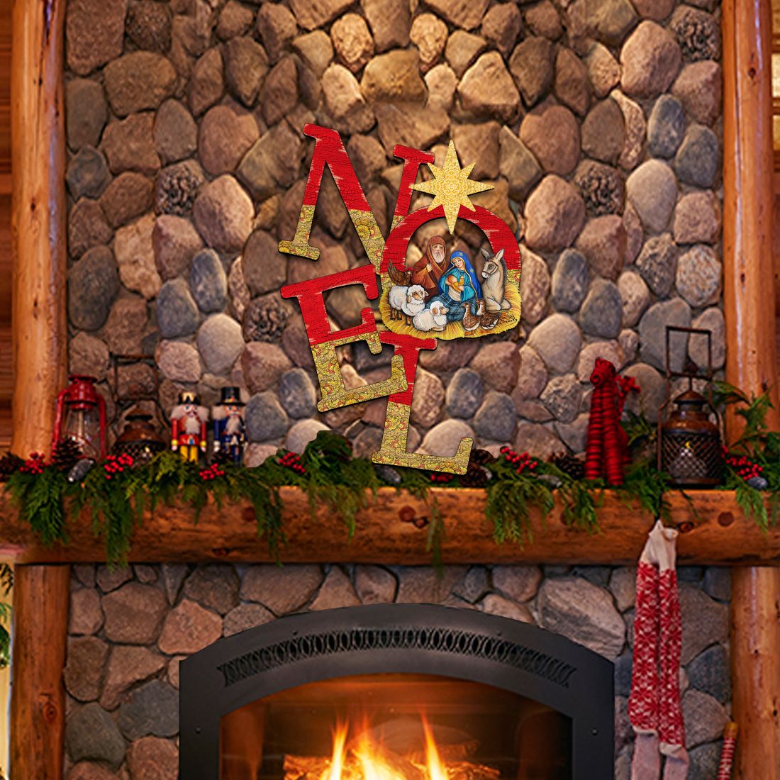 Noel Nativity Christmas Nativity Door Decor by G. DeBrekht - Nativity Holiday Decor - 8121458H-1