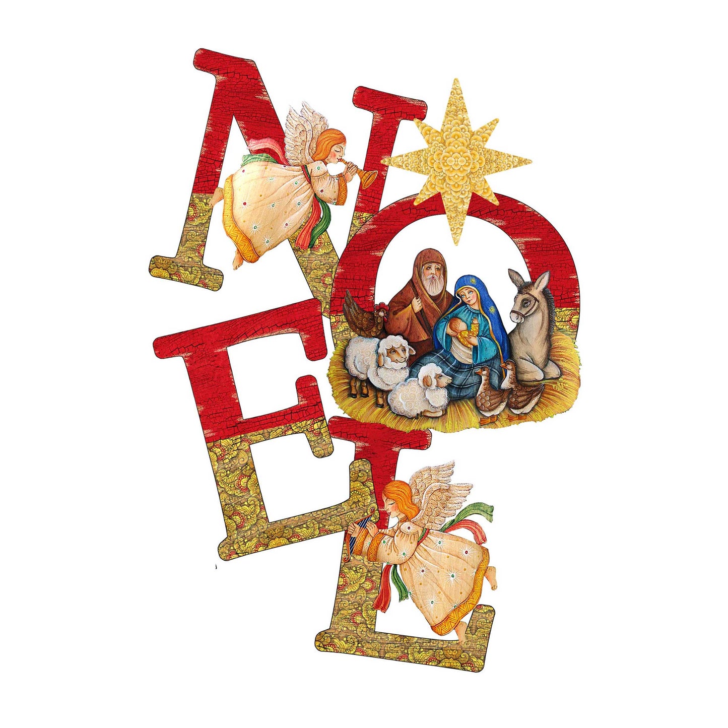 Noel Nativity Christmas Nativity Door Decor by G. DeBrekht - Nativity Holiday Decor - 8121458H-4
