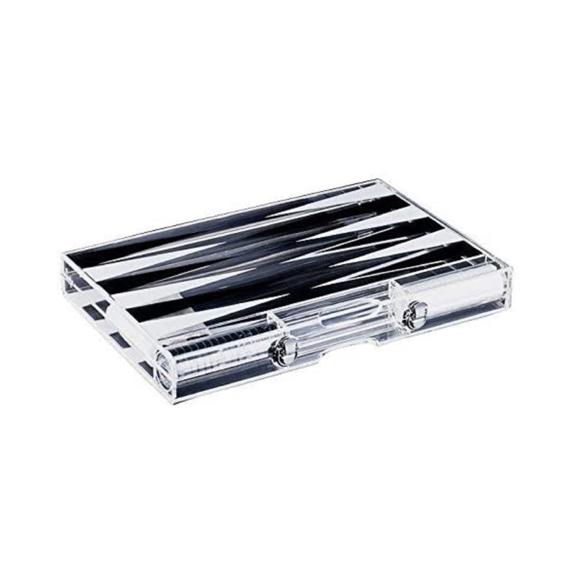 Premium 14-Inch Lucite Backgammon Set - Elegant Design for Timeless Enjoyment-3