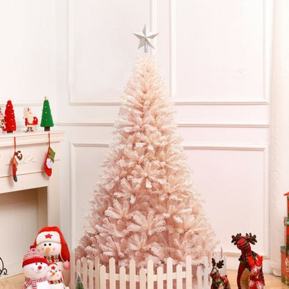 6/7 Feet Artificial Christmas Tree Hinged Full Fir Tree-6 Feet