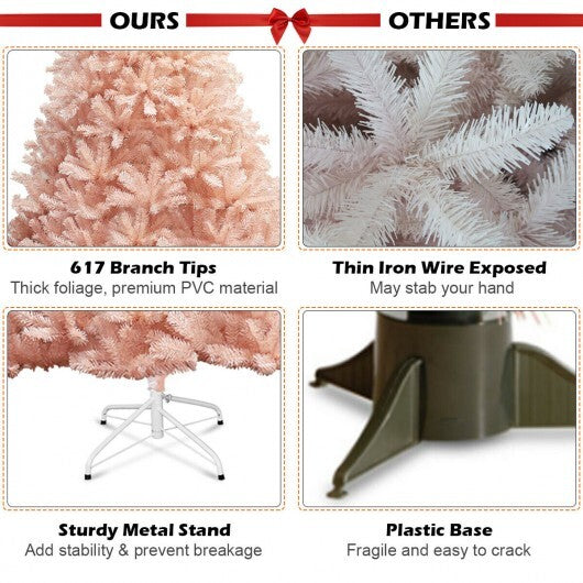 6/7 Feet Artificial Christmas Tree Hinged Full Fir Tree-6 Feet