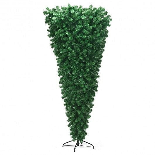 7 Feet Unlit Upside Down Artificial Christmas Tree-0
