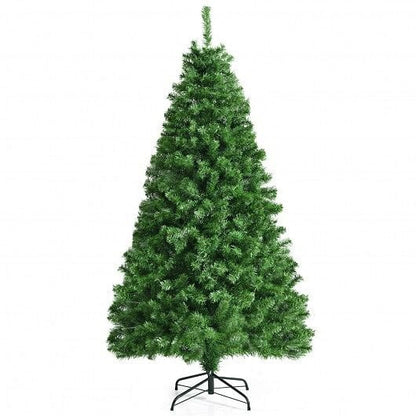 6 Feet Pre-lit Fiber Optic Artificial Christmas Tree with 617 Branch Tips-0