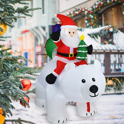 Christmas Inflatable Decoration Toy with Built-in LED Lights-2