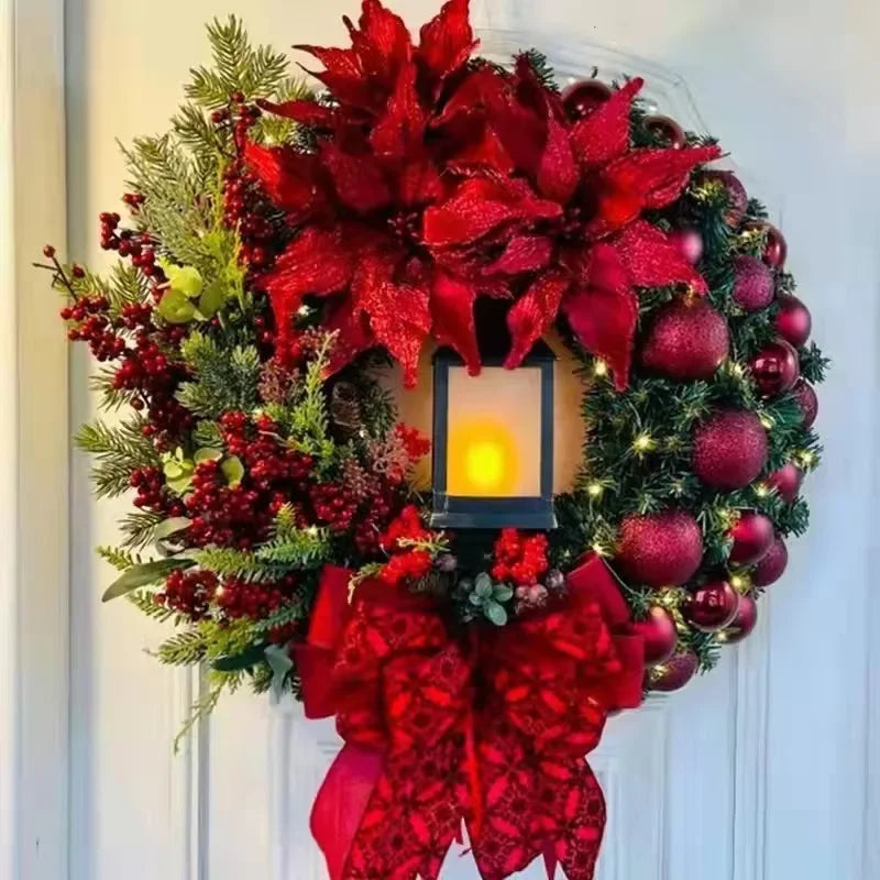 Christmas Wreath with Lamp-1