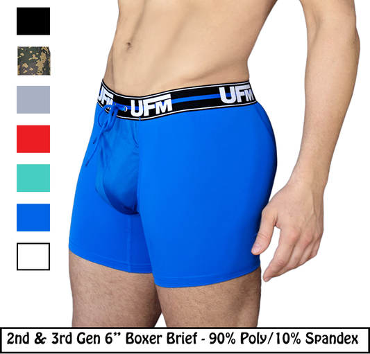 MAX Support 6 inch Boxer Briefs Polyester Gen 2-3 Available in Black,