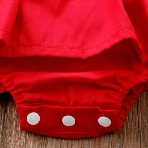 New Arriavl Christmas Ruffle Red Lace Romper Dress Baby Girls Sister Princess Kids Xmas Party Dresses Cotton Newborn Costume